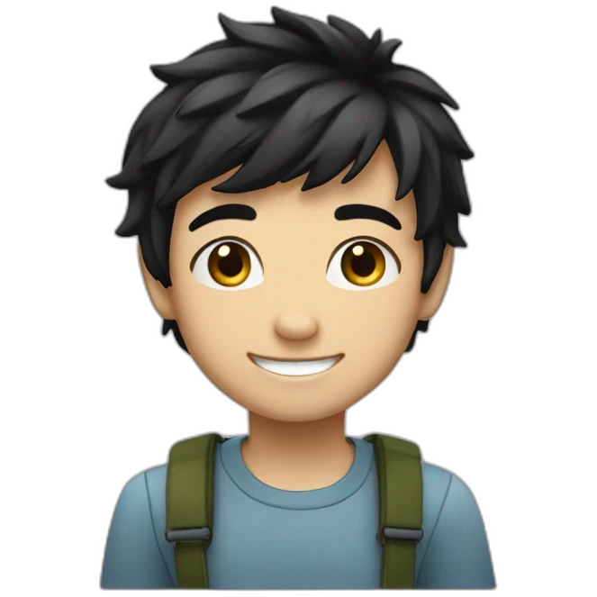 boy-smile-cute-black hair emoji