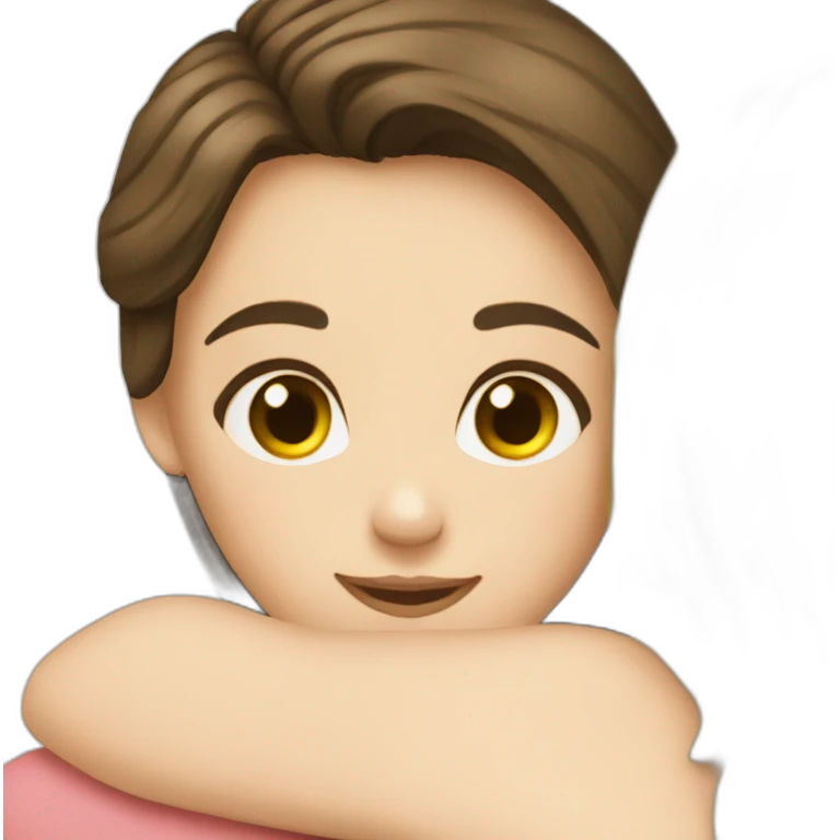 girl brunette hugging girl blonde emoji