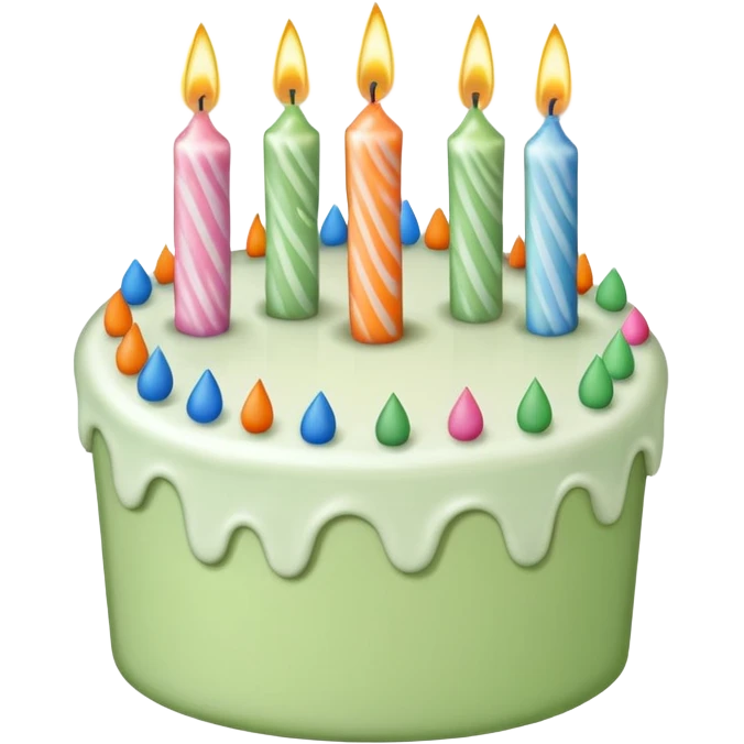 Sage green birthday emoji