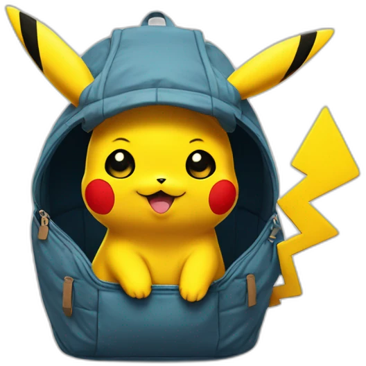 pikachu avec la cascette de sacha emoji