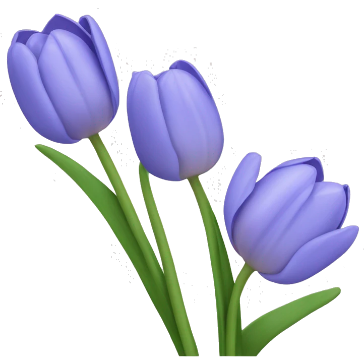 Periwinkle tulips emoji