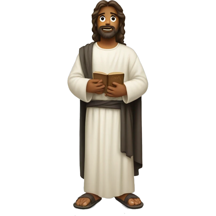 to stand at the feet of Christ emoji