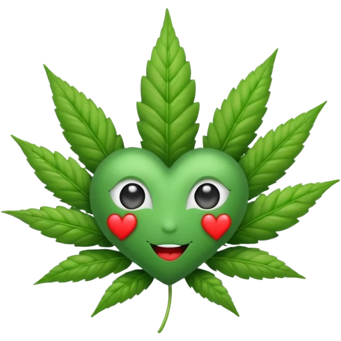 Weed with heart eyes emoji
