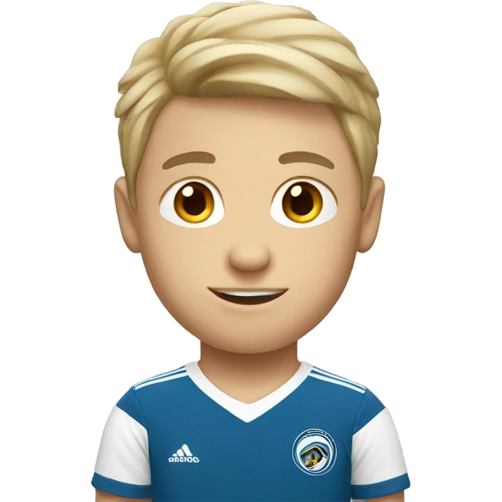 White boy soccer player  emoji