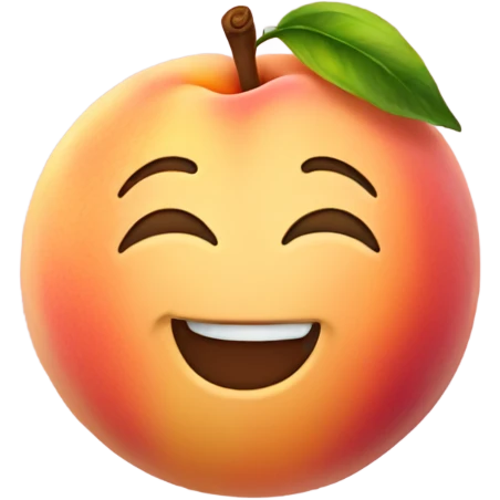 Peach winking  emoji
