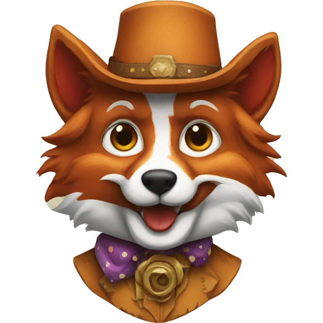 cowboy fox clown emoji