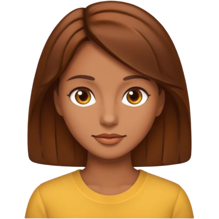 spray tan, brown hair emoji