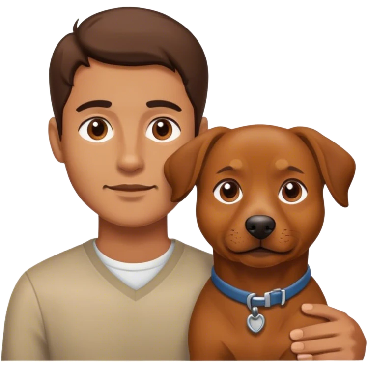 dog and human male emoji