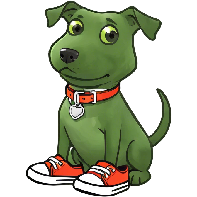 Dog with shoes  emoji