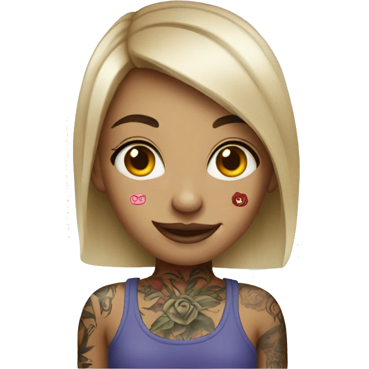 Tattooed girl emoji