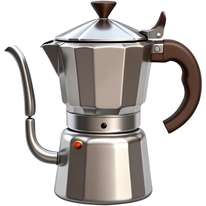 Cinematic Realistic Moka Pot Pop Culture Emoji, featuring an iconic Italian coffee maker rendered with classic charm and warm, inviting lighting. emoji
