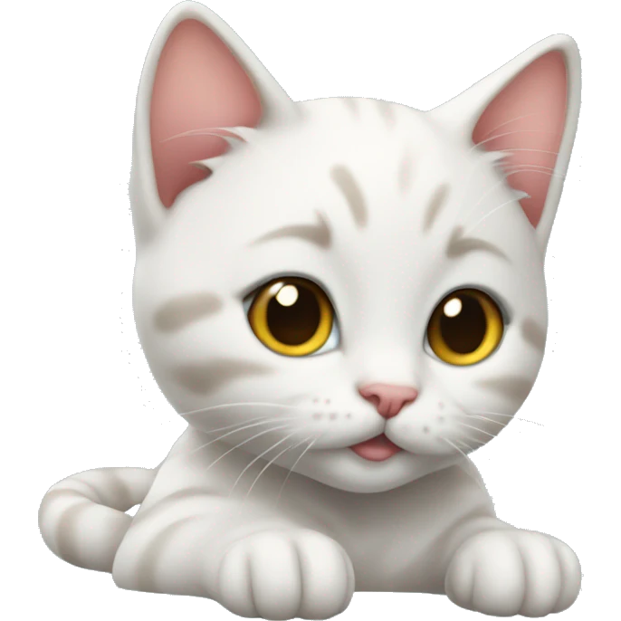 photorealistic kitten with heart emoji