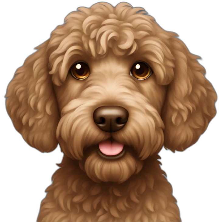 brown labradoodle emoji