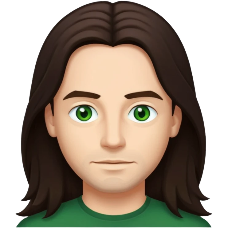 James Shaffer (b.1970) with long dark brown hair emoji