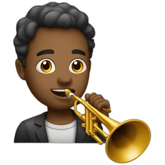 Chat qui joue de la trompette emoji