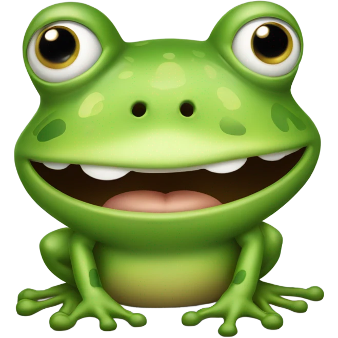 Eye roll frog emoji