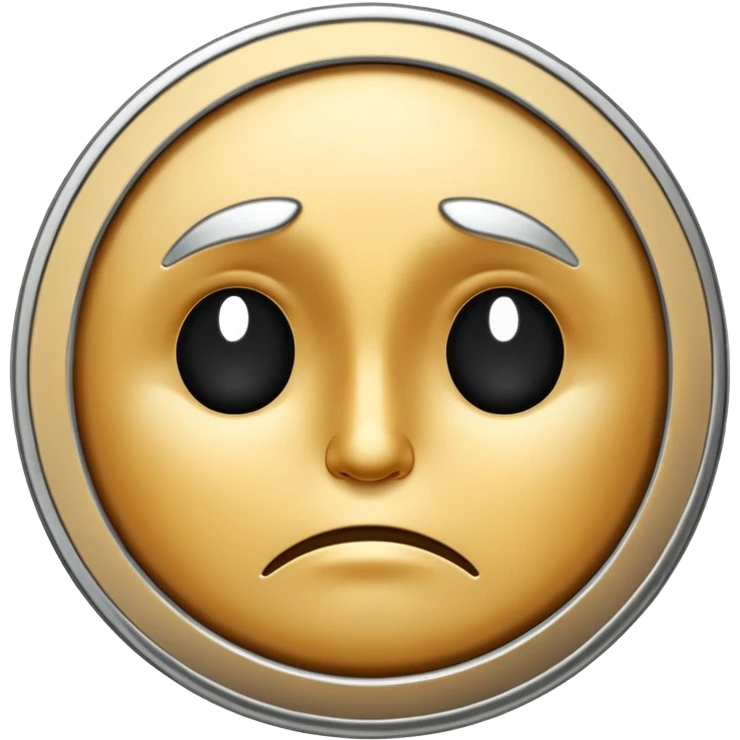 Coin , silver, neagtive emoji. emoji