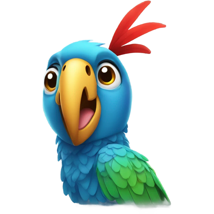 A parrot that welcomes you with a smile emoji