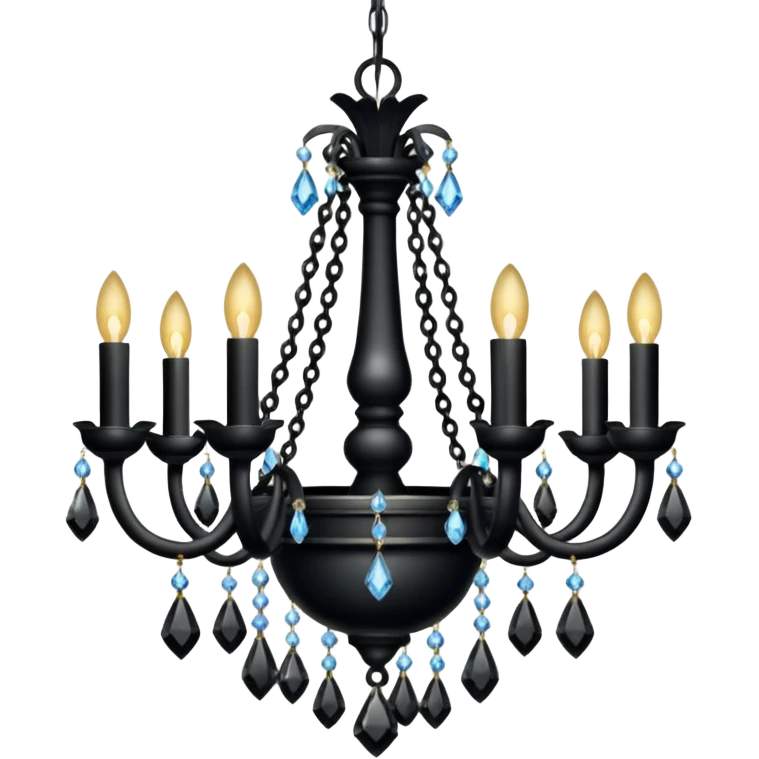 black chandelier emoji