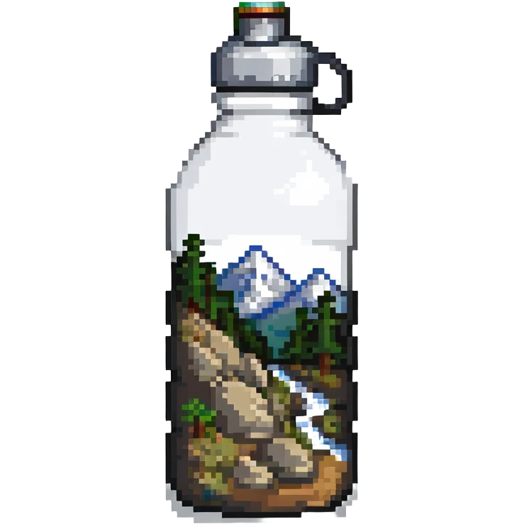 white hiking canteen water bottle emoji