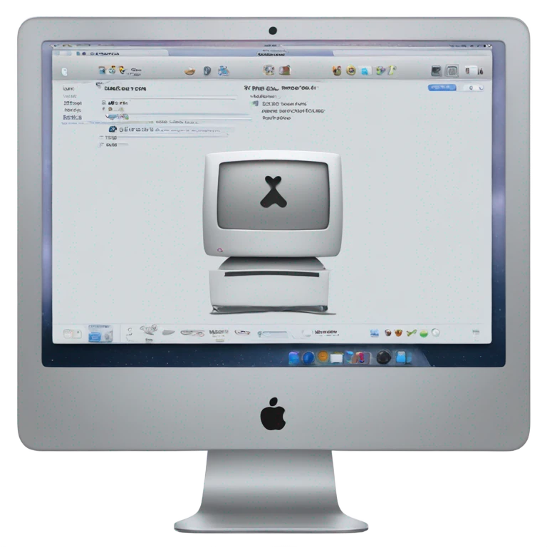imac desk top computer from the back emoji