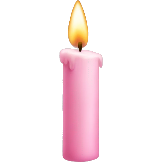 light pink candle emoji