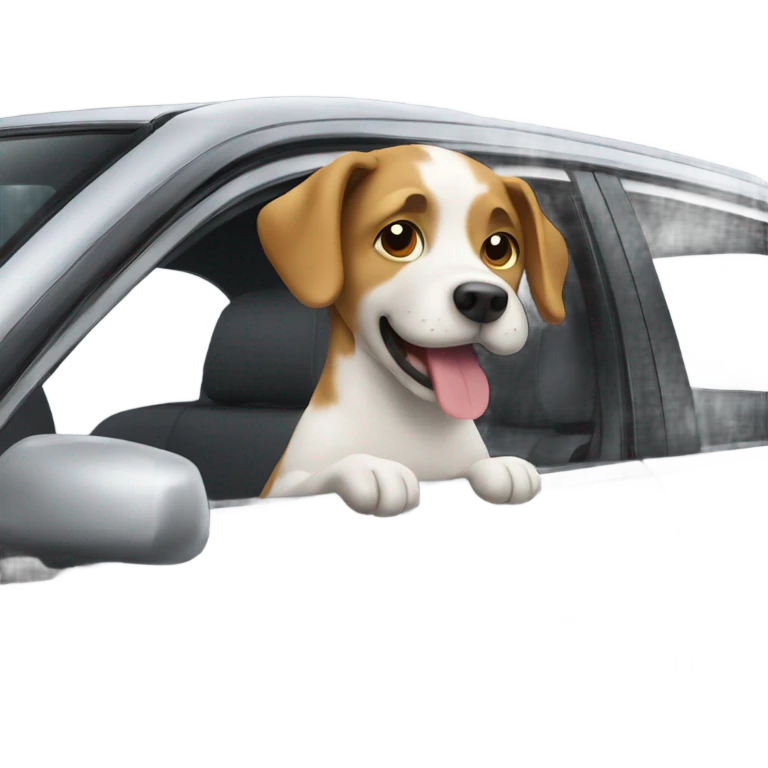 Dog in the car emoji