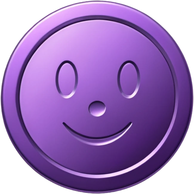 purple coin emoji