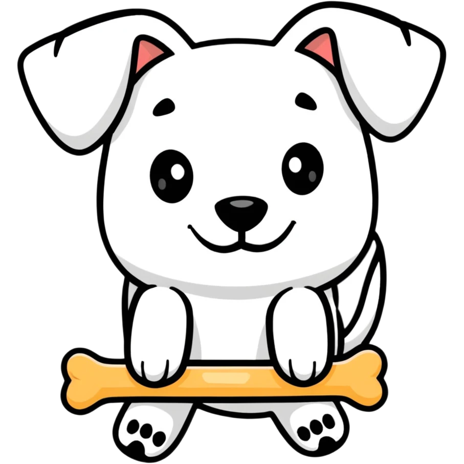 squeaking dog bone emoji
