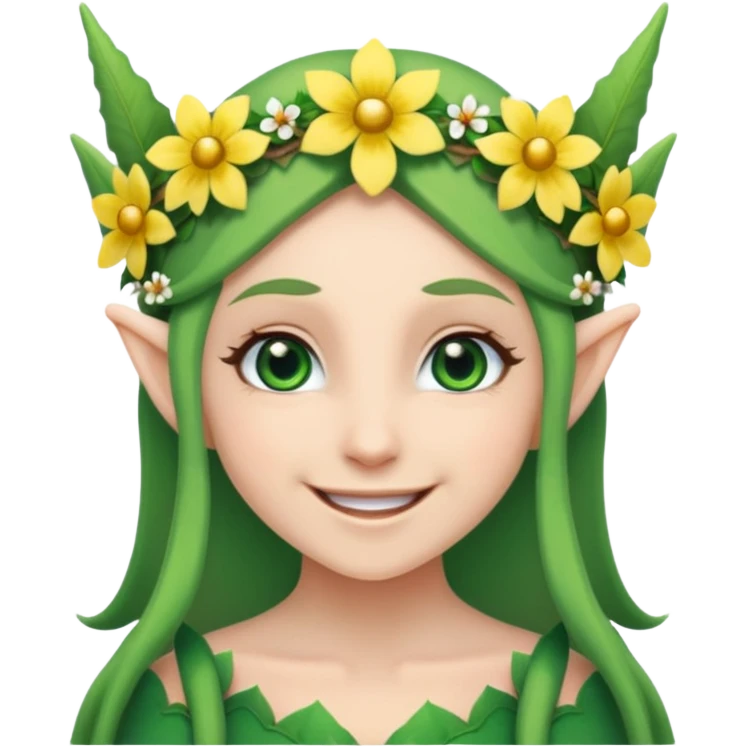 elf with flower crown emoji