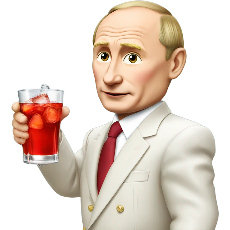 putin drinking Campari  emoji