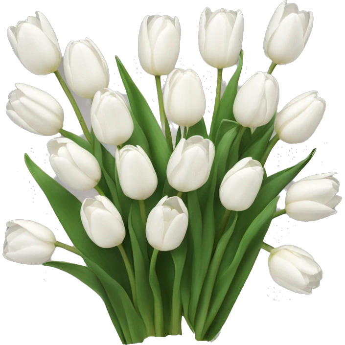 White tulips emoji