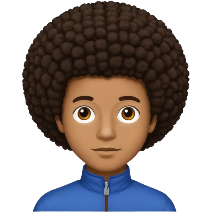 Princeton Perez from Mindless Behavior with dark brown afro hair  emoji