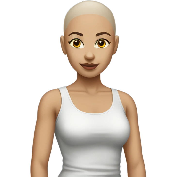 bald lightskin girl  emoji