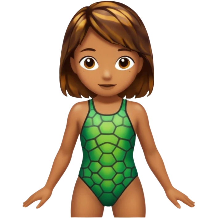 See Turtle swimsuit emoji