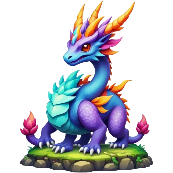 Epic complex detailed scenic-Fakémon-creature emoji