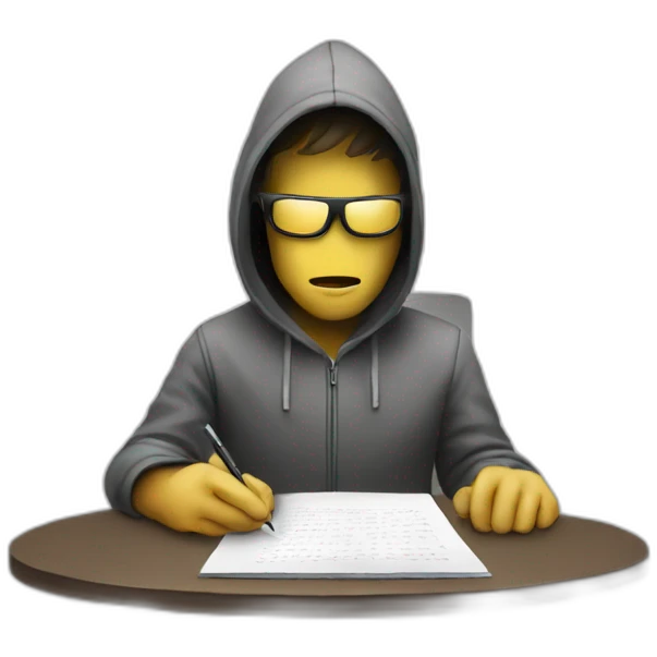 Hacker writing Script emoji