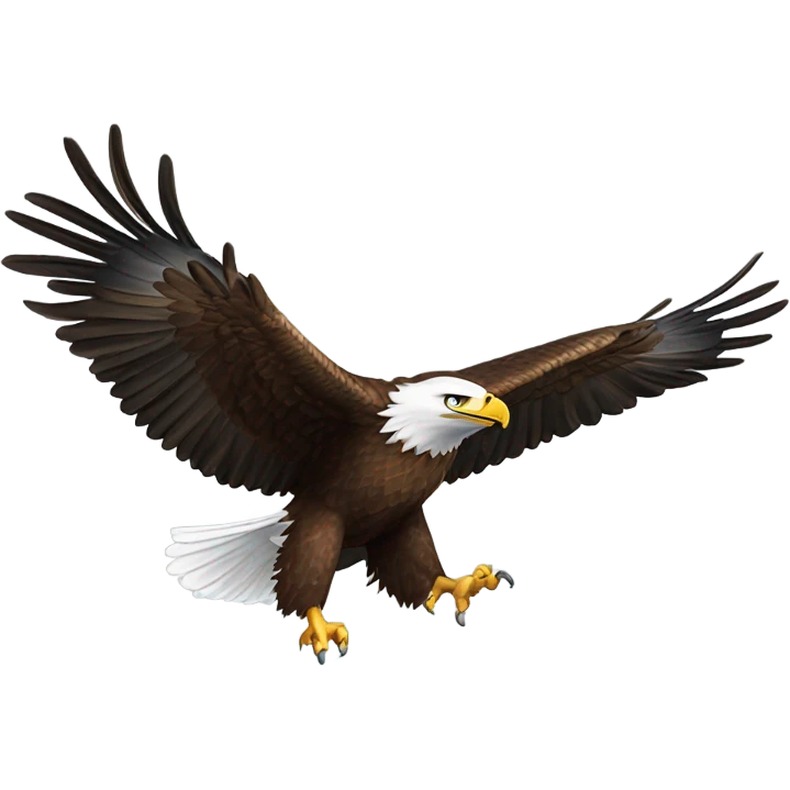 Eagle flying in snow emoji