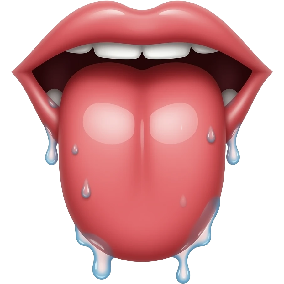 Slobber tongue with a lot of drool emoji iOS emoji