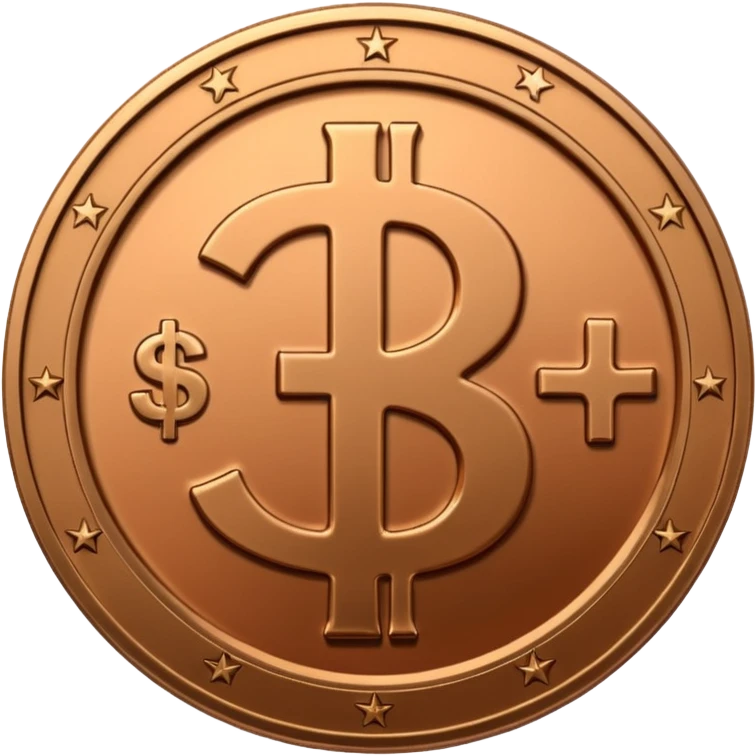 Coin bronze, Dollar sign. emoji