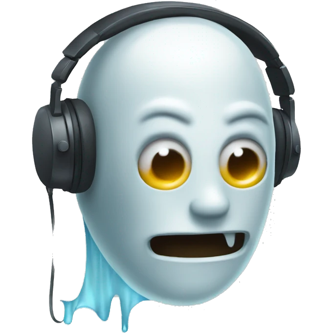 Audifonos con un fantasma emoji