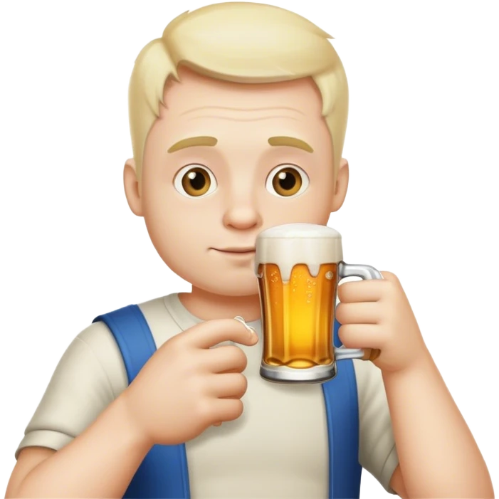Олег пьет пиво emoji
