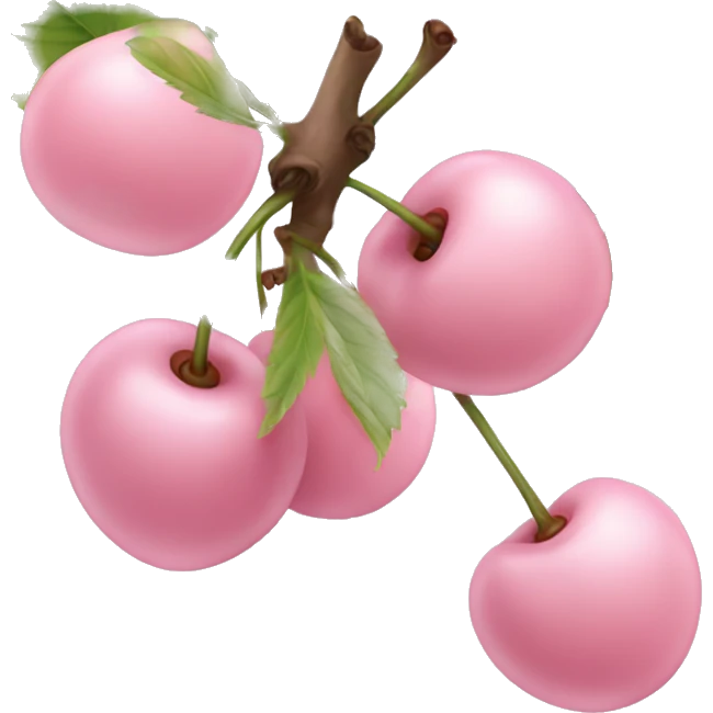 pale pink cherry emoji