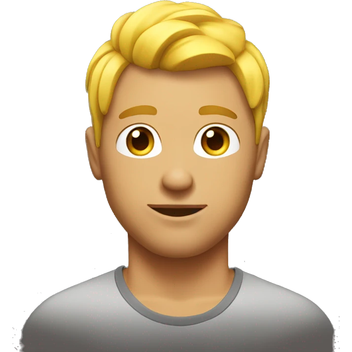 Fitness man yellw hair emoji