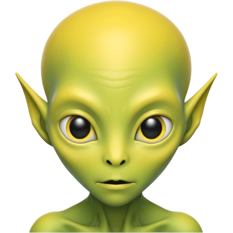 alien with yellow skin, Half body. emoji