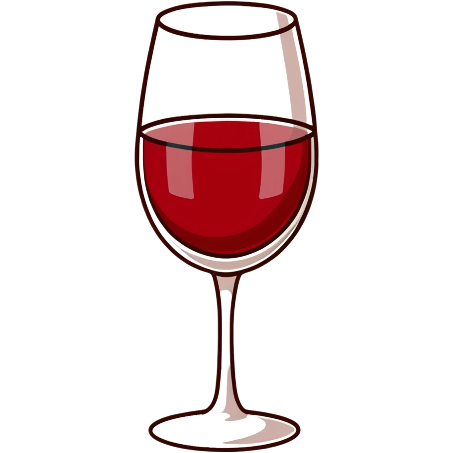 wine glass with red wine emoji