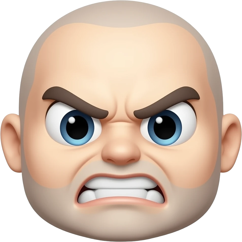 more angry mouth, but still cute emoji