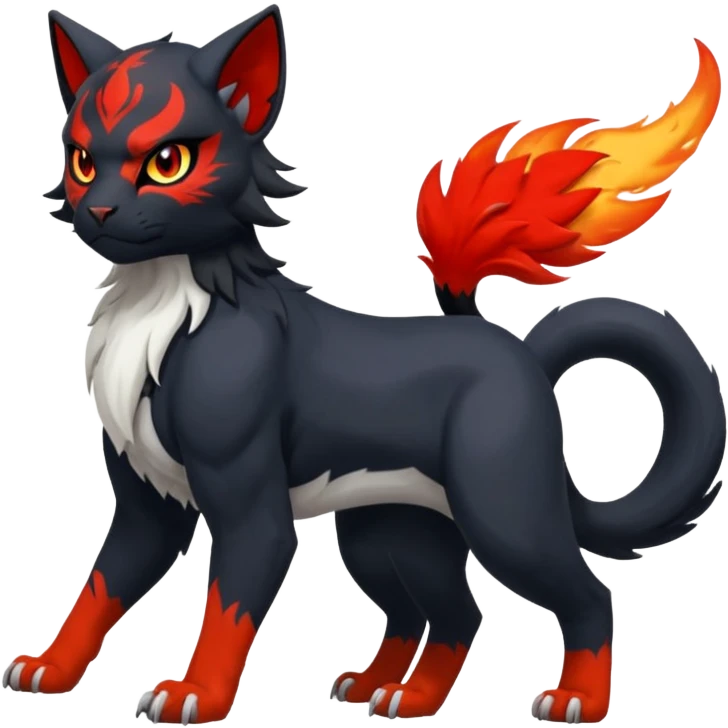 Absol-Litten-Fakémon-hybrid-creature (full body)  emoji
