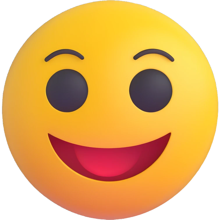 3D smiley emoji, round shape, lucky elephant, lucky face emoji