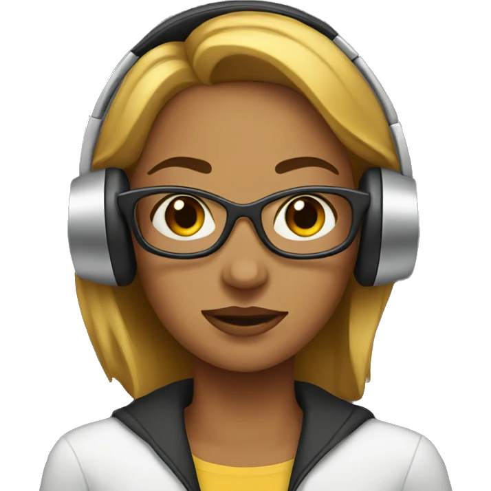 Woman in headphones emoji